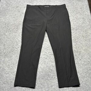 Van Heusen Straight Fit Flat Front Casual Dress Pants Mens 40x30 Black NWT
